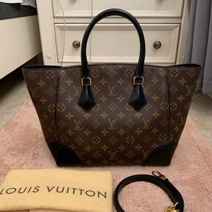 LOUIS VUITTON Noir Monogram Canvas Phenix MM Bag